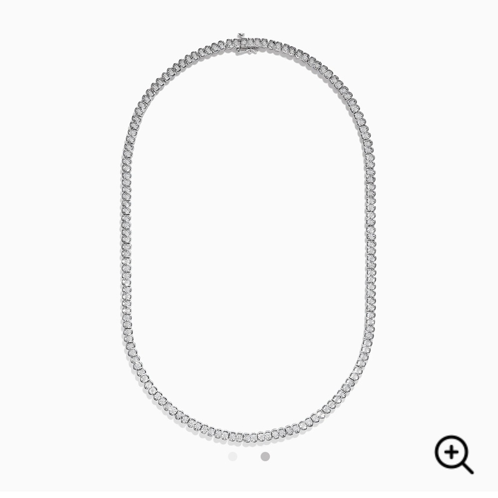 Stunning sterling silver & diamond tennis 1.28 tcw
Push-button and hook clasp